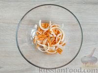 Скумбрия, запечённая с овощами, в пакете